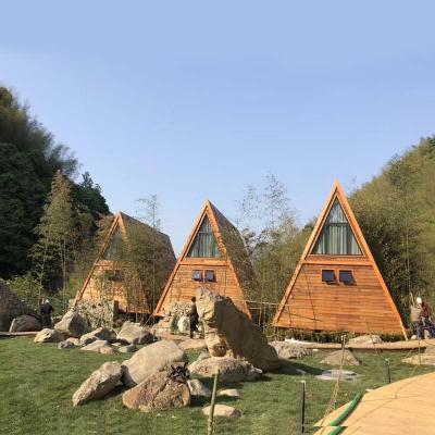 China New Design Deepblue Smarthouse Beautiful Farmhouse Style Triangle Prefab Vacation Resort Holiday Wooden Treehouse for sale