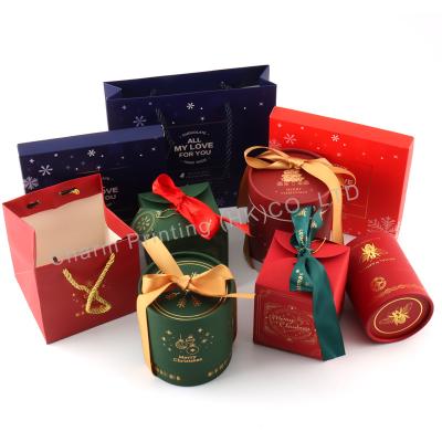 China Custom Clear Chocolate Unique Decoration Materials Window Candy Food Wrapping Paper Recycled Sweet Gift Box Eve Christmas Box With Lid for sale