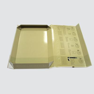 China Recycled Materials Custom Book Type Foldable Magnetic Gift Box For Cosmetic Packaging for sale