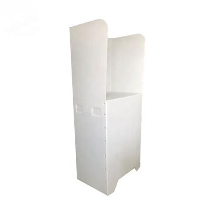 China Single Person Election Polling Station Corrugated Plastic Voting Booth for sale