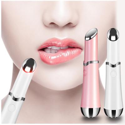 China Hot Wrinkle Remover New Eye Massager With Current Micro Heat EMS Red Light Hot Compress Tighten Anti Eye Wrinkle Eye Massager Pen for sale