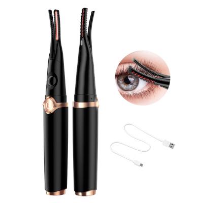 China Wholesale Mini USB Rechargeable Electric Heated Eyelash Heated Curler With Temperature Digital Eye Lash Extension Lift Kit for sale