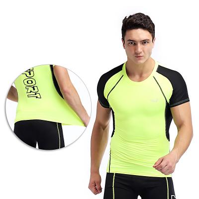 China Polyester Blank Sleeve Anti Pilling T Shirts Men Custom Spandex Short Sporty T Shirts for sale