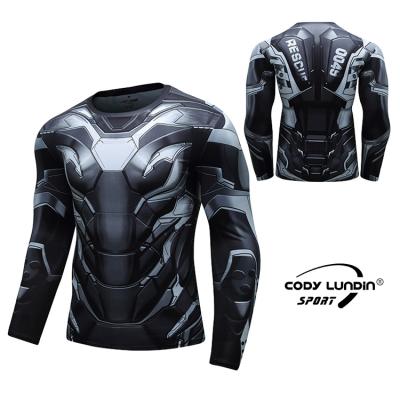 China Custom Anti-Shrink Compression Long Sleeve Men's T-Shirt Custom T-Shirt Printing for sale