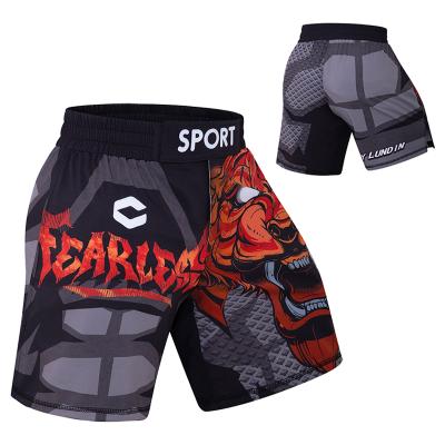 China Breathable Fighting Boxing Clothes Muttahida Majlis-e-Amal Men Muay Thai Shorts Quick Dry Thai Boxing Shorts Tight Active Wear for sale