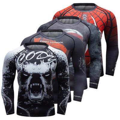 China Cody Lundin Clothing Men's Anti-Pilling Sport T-shirt Superhero Spiderman Man Custom Sublimation Shirt for sale