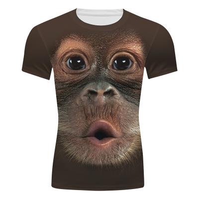 China custom cheap Anti-wrinkle beach shirt men 3d printed 100% polyester sublimation T-shirt for sale