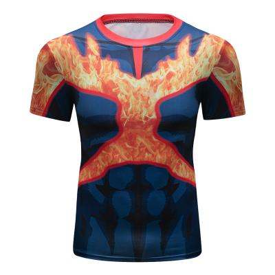 China Muttahida Majlis-e-Amal Guard Muttahida Majlis-e-Amal Cody Lundin Spiderman Anti-Wrinkle Rash Fitness Men Spandex Long Sleeves Superhero T-shirt for sale