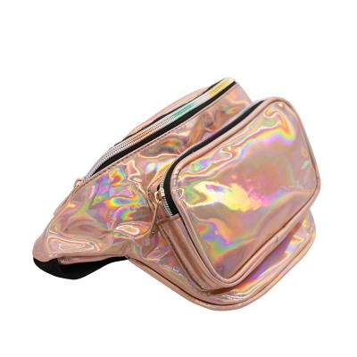 China Newest water proof Mazinbody PU color bumbag reflective shiny custom irradescent knurling waterproof fanny pack for sale