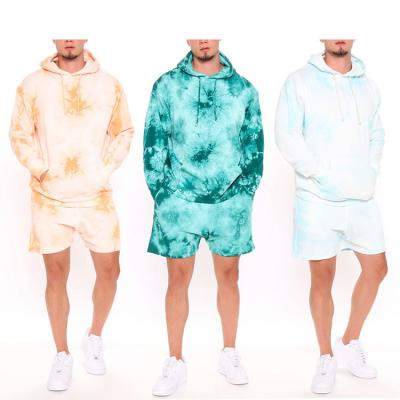 China Anti-Wrinkle Autumn Multi Colors Jogging Cropped Sweatshirt Men 2 Pieces Tracksuit Sportswear Shorts Hoodies for sale