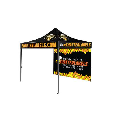 China cheap price free custom logo full color sublimated printed flame-retardant design 10x10 trade show canopy roof tent for sale