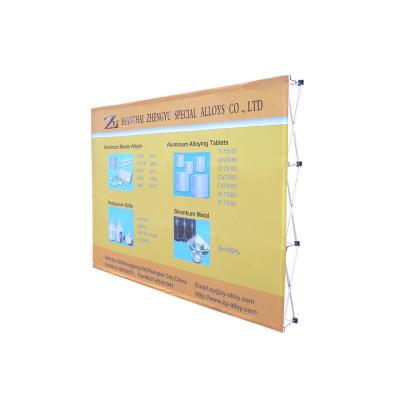 China Advertising Tv Media Sponsor Board Backdrop Logo Wall Stage And Repeat Banners Custom Logo Pop Up Display Stand Banner for sale