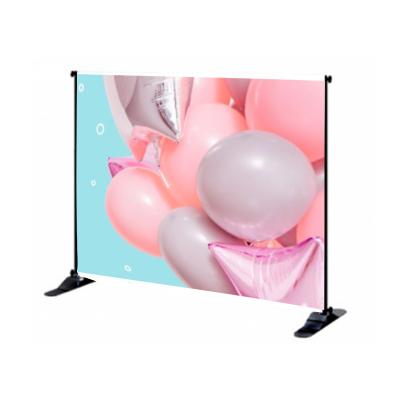 China Portable Heavy Duty Telescopic Adjustable Stage And Rehearsal Banner Backdrop Stand Display Wall Trade Show Backdrops for sale