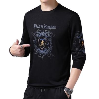 China Anti-wrinkle Aw21 Loose Round T-shirt Men's Printed Neck T-Shirt for sale