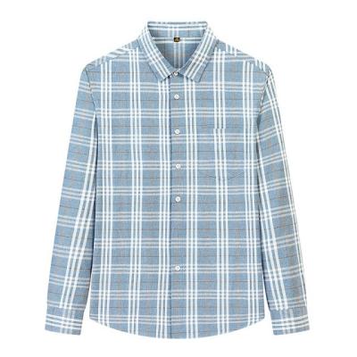 China Anti-shrinkage the new factory directly sells men's leisure long sleeve shirts and anti fading plaid shirts wholesale by the 21st year for sale