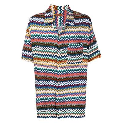 China Anti-pilling Fashionable Personalized Men's 21 Year New Short Sleeve Z-Shaped Pattern Shirt Wear for sale