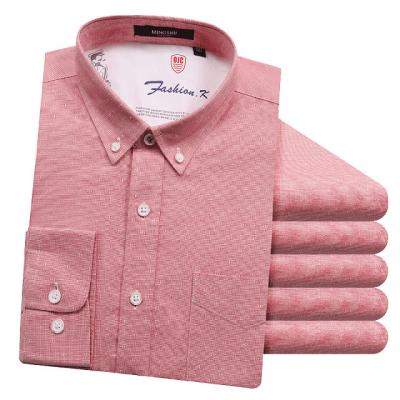 China Wholesale red men's business shirt pattern shirt men's anti-pilling shirt for sale