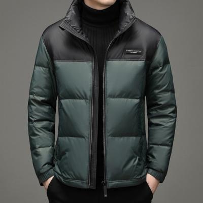 China Winter Sustainable Men's Short Hooded Cotton Down Jacket Stand Collar Thickened Great Warm for sale