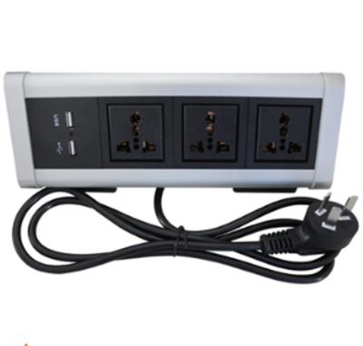 China Commercial Triangle Modules Power Outlet Desk Conference Table Mounted Desk / Strip Edge Power Outlet for sale