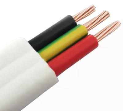 China Flat Electrical Wire Cable PVC Insulation Twin And Heating Copper Ground Cable for sale