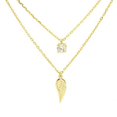 China FASHIONABLE Temperament Simple Pendant Gold Plated Feather Necklace Jewelry Necklace For Women for sale