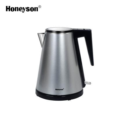 China 360 Degree Stainless Steel Electric Kettle 1.2L Best Hotel Rotation Base Appliances Kettles for sale