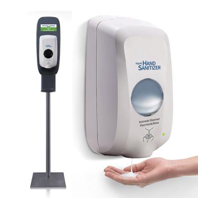 China Foam Soap Dispenser Floor Standing Touchless Automatic Alcohol Hand Sanitizer Dispenser, Gel Soap Dispenser With Sensor for sale