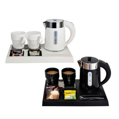 China Latest 360 Degree Base Rotation Free Sample Honeyson Electric Kettle With Tray Set for sale