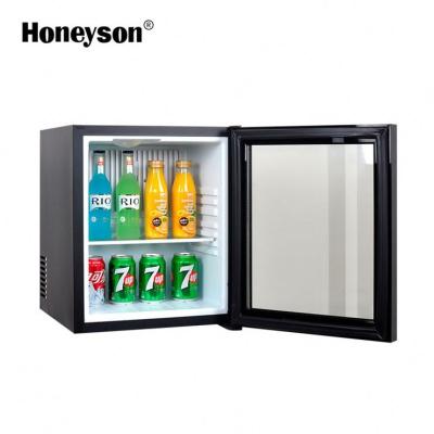 China Absorption 30L 30L / 40L Compact Refrigerator One Bottle Glass Door Mini Bar Fridge For Hotel for sale