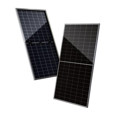 China Black Monocrystalline Industry Use Roof PV Model 600W 700W Full Bifacial Solar Panel 166mmx166mm for sale