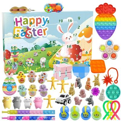 China New Stres Release Factory Customization Diy Squid Game Toys Push Pop Bubble Sensory Fidget Advent Calendar Toy for sale