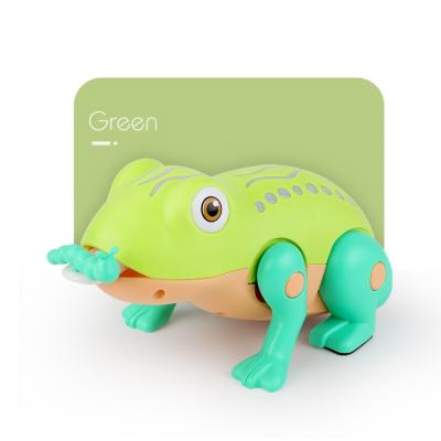 China 2021 Electric Pet Toy Factory Wholesale 2021 Plastic Musical Frog Child Learning Jumping Baby New First Toys Educational Toys For Children for sale