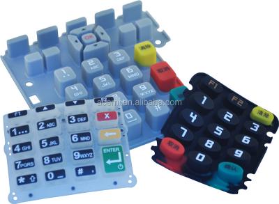 China Laser Cutting Custom High Quality Silicone Rubber Keypad For POS Machine for sale