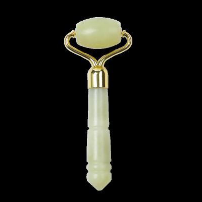 China Whitening Ready To Ship # Mini Jade Roller Light Green Jade Eye Massage Roller With Ears for sale