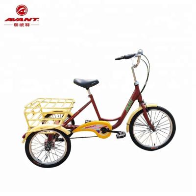 China Steel factory outlet adult tricycle with pedal/shopping tricycle/delivery tricycle for old people for sale