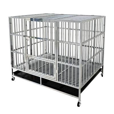 China Dogs Easy To Install Heavy Duty Open Top Dog Cage Cage Strong Metal Pet Kennel Crate For Medium Large Dogs for sale