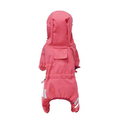 China Stored Hot Selling Hooded Outdoor Pet Raincoat Reflective Dog Clothes Raincoat New Outdoor Wholesale for sale