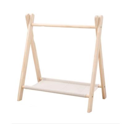 China Wholesale Direct Selling Stocked Pet Clothes Rack Dog Clothes Rack Wooden Clothes Rack Dog Cloth Hangers for sale