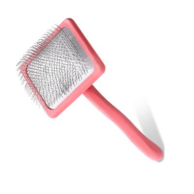 China Stainless Steel Pet Comb Hair Remover Dog De-Matting Various Cat Comb Stocked De-shedding Rake for sale