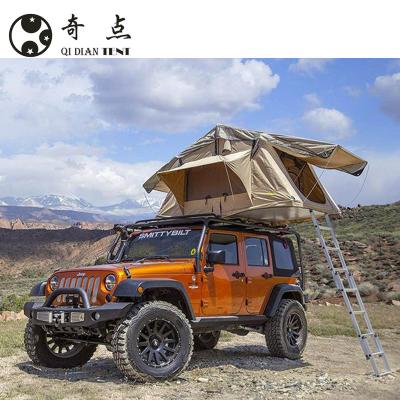 China 2022 Hot Sale Camouflage/Field Game Aluminum Soft Shell Roof Top Tent Cheapest Family Camping Tent 4 Person Size for sale