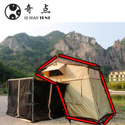 China Camouflage/Field Stake Folding Canvas Luxury Soft Roof Tent Extension Gauze House With Polyester PVC Top Coating for sale