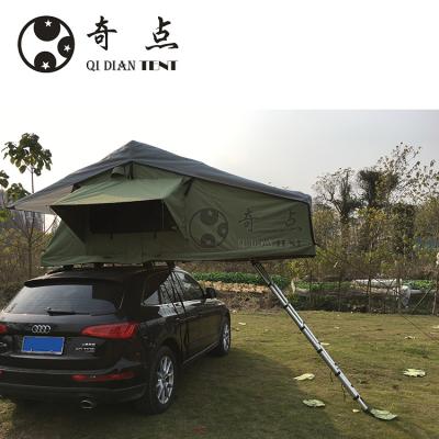 China Camouflage Game 4*4 Truck Camping / Outdoor Soft Field Shell Car Roof Top Tent With Annex for sale