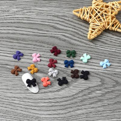 China New Manicure Resin Bowknot Jewelry Solid Color Matte Black Bow DIY Nail Decoration Accessories Series Eco-friendly Material for sale