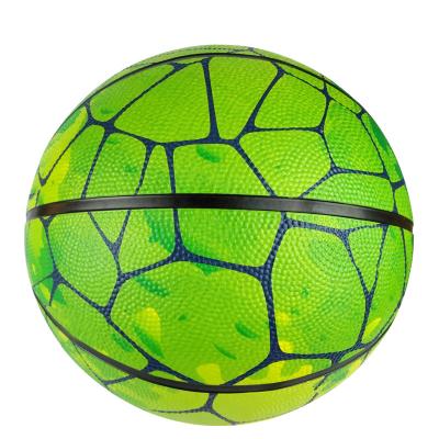 China Outdoor Activity Eco - Friendly Green Rubber Basketball Basketball Size 2 For Kids Gift for sale