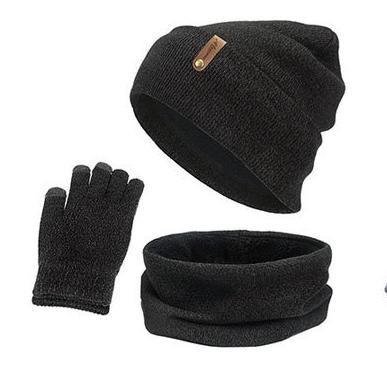 China Three-Piece Soft Winter Christmas Gift Soft Gloves Scarf Hat for sale