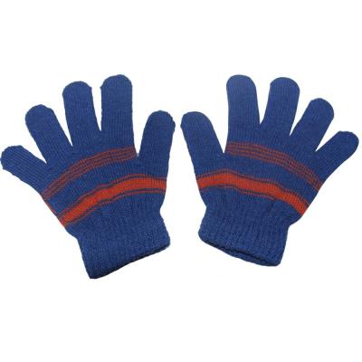 China Factory Supply Winter Baby Striped Warm Kids Knitted Stretch Mittens Kids Magic Finger Knitted Comfortable Gloves for sale