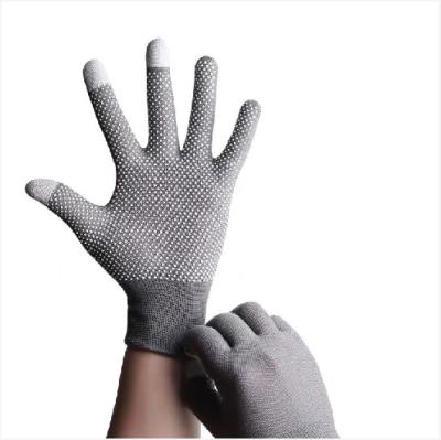 China Sensitive Touch Screen Winter Cotton Fingertip Touchscreen Gloves Thick Non-Slip Rubber PVC Climbing Outdoor Work Gloves for sale