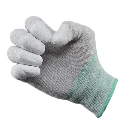 China Wholesale High Quality Wear Resistant PU Finger Dipped Anti Static Safety Work Gloves for sale