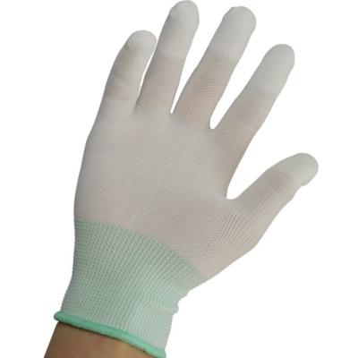 China Wholesale Wear Resistant Hand Protection Safety Work PU Dipping Nylon Knitted Gloves for sale