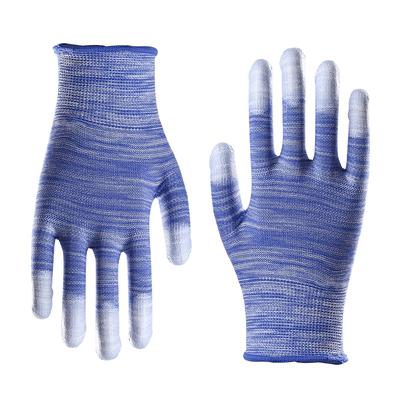 China Wear Resistant Wholesale Protective Safety Work PU Dipping Knitted Gloves for sale